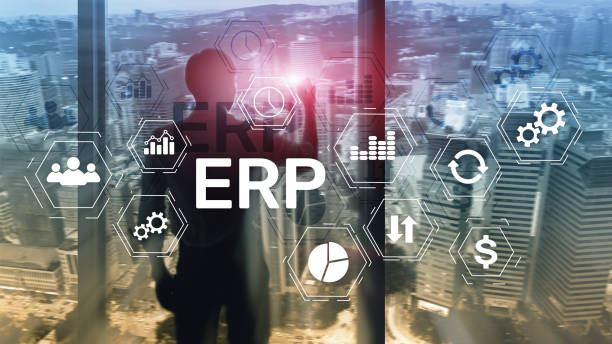 istock ERP system, Enterprise resource planning on blurred background. Business automation and innovation concept. 1143756687