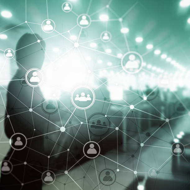 istock Double exposure people network structure HR - Human resources management and recruitment concept. 1143756867