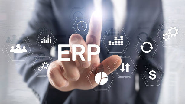 istock ERP system, Enterprise resource planning on blurred background. Business automation and innovation concept. 1143756943