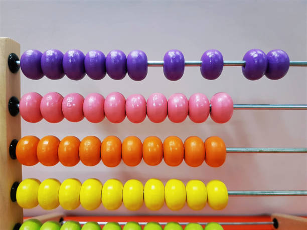 istock Colorful Wooden Beads of Abacus for Kids to Learn Basic Math 1143758023