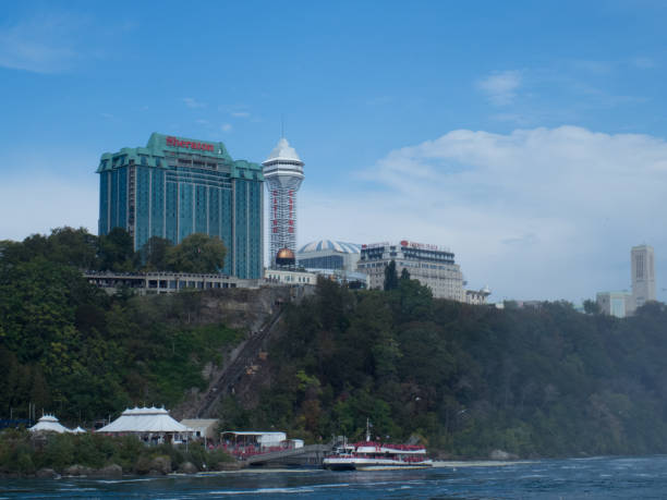 Niagara Falls/Canada - October 07 2017: Sheraton on the Falls hotel. This is a 22-story Fallsview hotel located within Falls Avenue Resort in Niagara Falls, Ontario