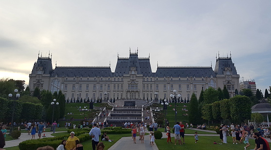 Iasi, Romania, July 23, 2017: The Palace of Culture in Iasi is the main attraction point of the Moldavian capital.