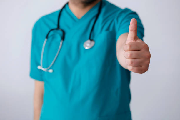 istock Doctor hand giving thumbs up 1143795612