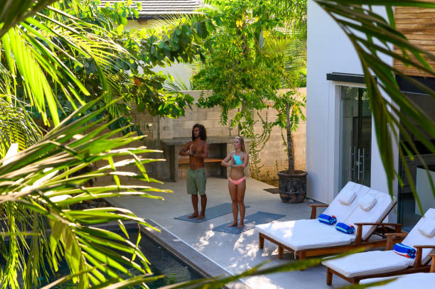 istock Yoga at our luxury holiday villa 1143797295