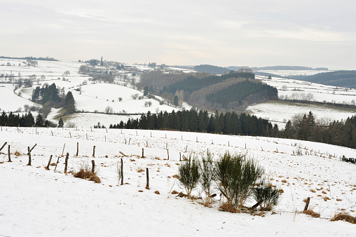 Landscape in the Ardennes, Wallonia,,Belgium.