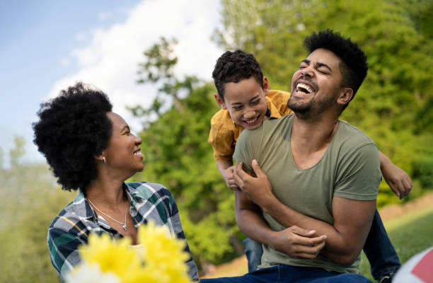 istock Happy family spending a spring day on picnic 1143802669