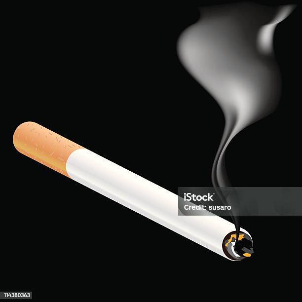 Zigarette Und Rauch Stock Vektor Art und mehr Bilder von Abstrakt - Abstrakt, Asche, Bewegungsunschärfe