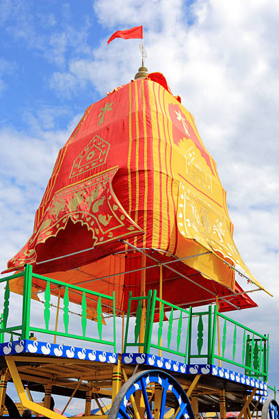 istock Vibrantly colorful Indian chariot for Vishnu. 114381285