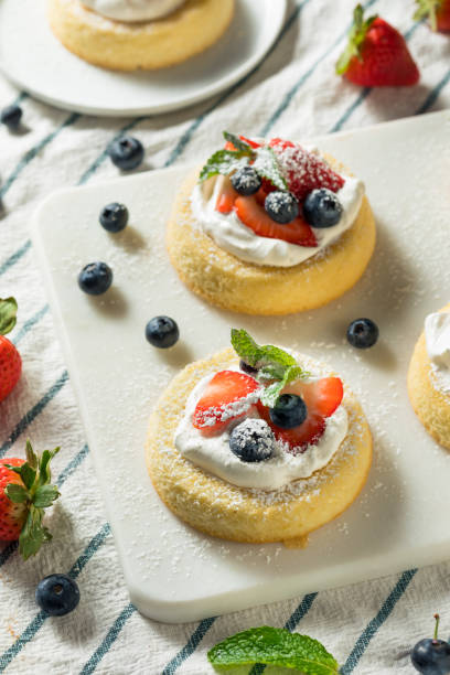 istock Homemade Mini Sponge Cake Cups with Fruit 1143820053