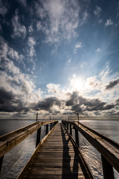 istock Wooden pier at sunset. 1143820991