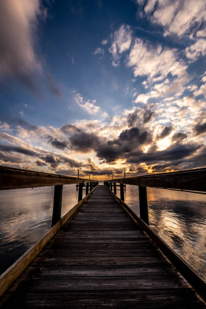 istock Wooden pier at sunset. 1143821868