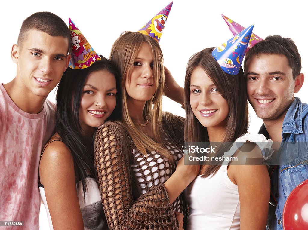 Young people on birthday party  20-29 Years Stock Photo