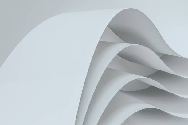 istock 3d rendering curve paper background, tint color background 1143826881