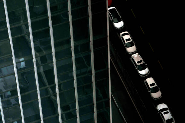 istock Overlooking the parking lot under the skyscraper in Chengdu,China 1143830621