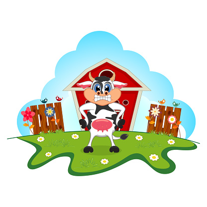 Ilustración de Dibujos Animados De Vaca Enojada En Una Granja Para Su Diseño y más Vectores Libres de Derechos de Adulto - iStock Ilustración de Dibujos Animados De Vaca Enojada En Una Granja Para Su Diseño y más Vectores Libres de Derechos de Adulto - iStock
