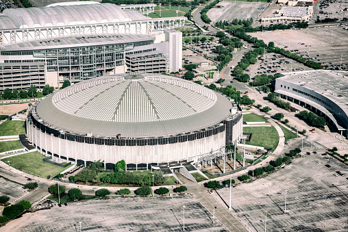 Houston, United States - April 10, 2019: The now defunct Houston Astrodome, once known as the \