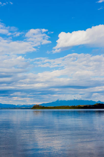 Calbuco volcano and Llanquihue lake in Chile