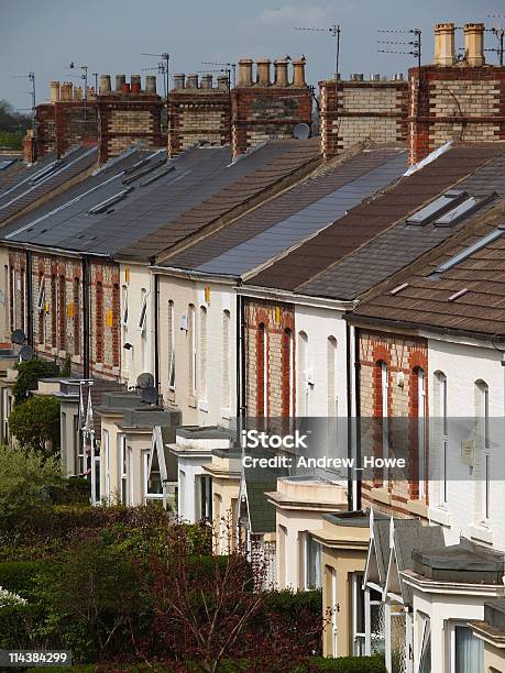 Terraced Houses Stock Photo - Download Image Now - Building Exterior, Domestic Life, Outdoors