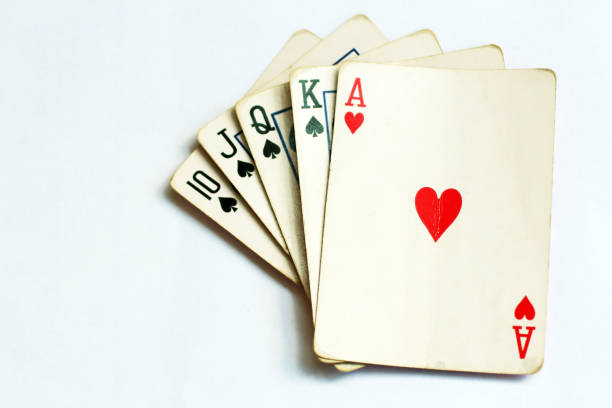istock Poker Cards in White Background 1143849875