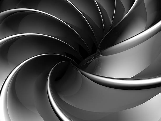 istock Abstract fan shape aluminum background 114385078