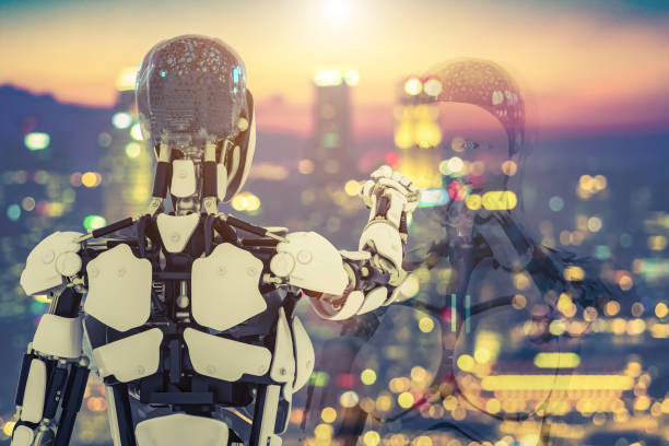 istock AI city defocused robot 1143852069