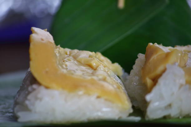 istock Sticky rice with steamed custard 1143852987