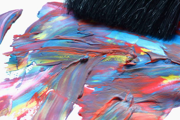 istock Texture mixed oil paints in different colors 1143852997