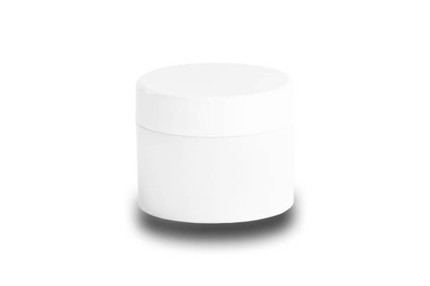 istock White cosmetic jar on a white background with clipping path. 1143856287