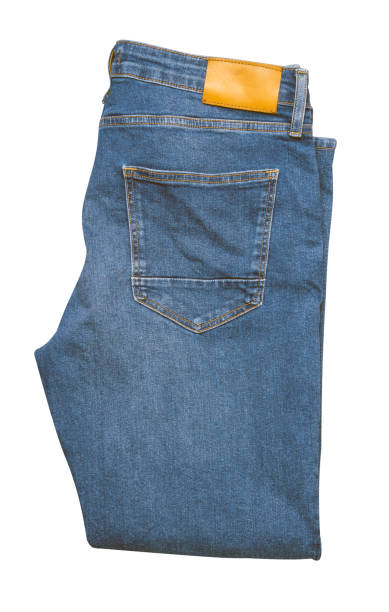 istock Blue jeans isolated on white background.Beautiful  jeans 1143856333