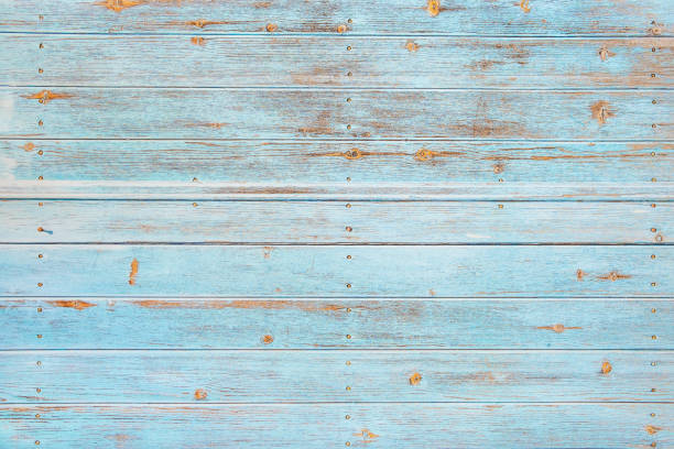 istock wooden plank blue sea color painted 1143857003