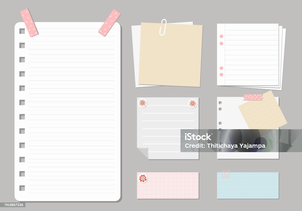 Flash Notebook Sticker Template Design Elements For Notebook Diary Stickers And Other Templatevector ...