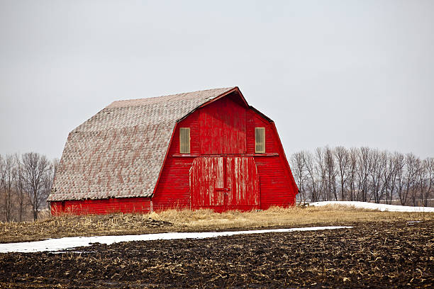 Rustic Red Barn stock photo