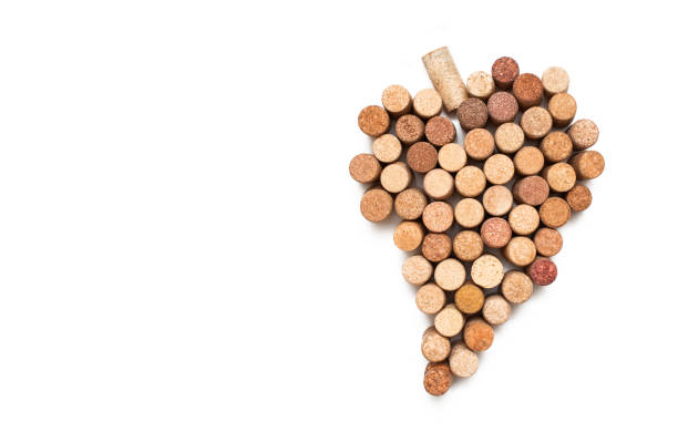 istock Bunch of grapes from wine corks 1143861876