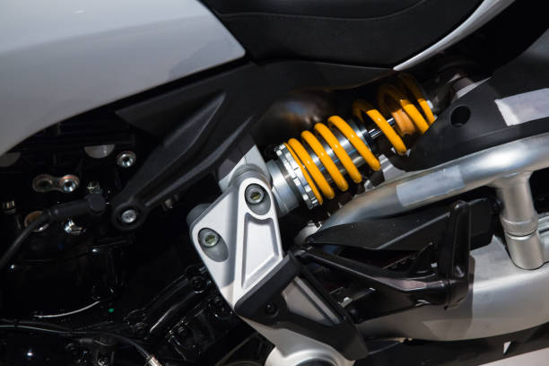 istock Luxury racing motorcycle fragment 1143862178