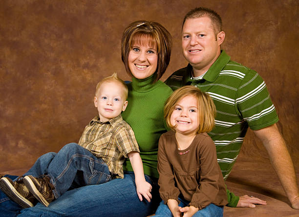 Happy Young Family