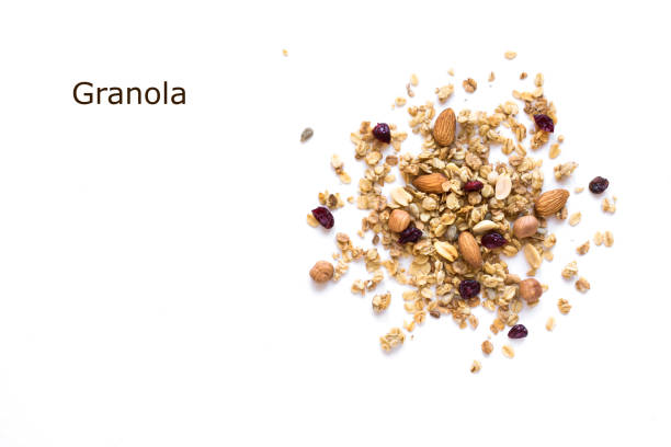 granola - nut snack fruit healthy eating photos et images de collection