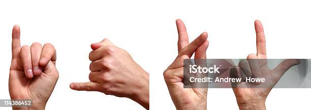 Ijkl Nel Linguaggio Dei Segni - Fotografie stock e altre immagini di Linguaggio dei segni - Linguaggio dei segni, Lingua, Segnale