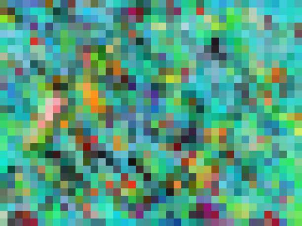 istock geometric square pixel pattern abstract background in green blue orange 1143867235