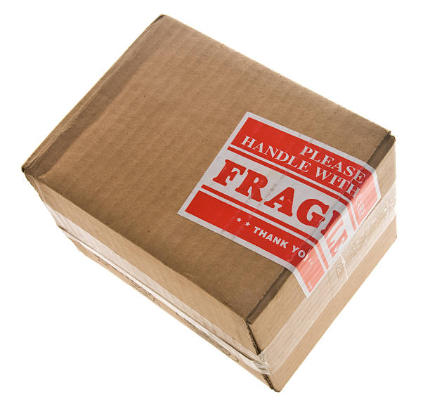 istock Cardboard Box, Fragile Sticker, Clipping Path, Isolated on White 114386931