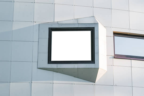 istock Street poster on the wall, blank with white space for text,  mock up 1143870008
