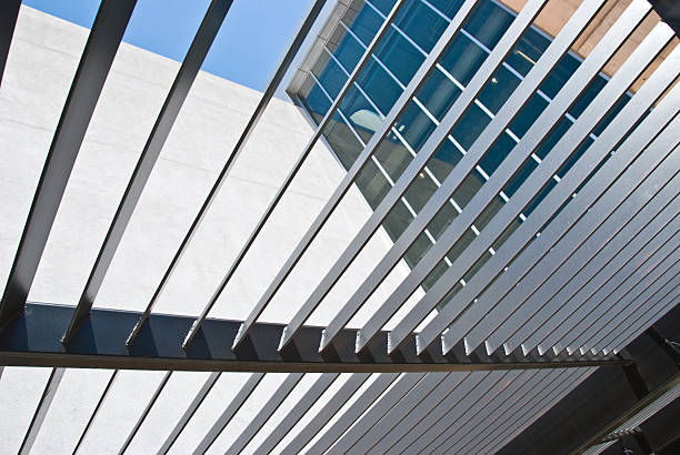 istock Steel Trellis Detail on Modern Institutional Building 114387080