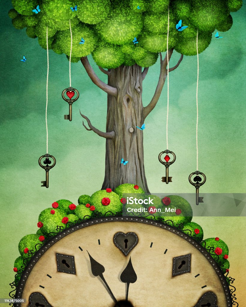 Tree With Keys Stock Illustration - Download Image Now - Tree ...