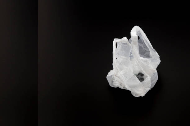 istock Plastic bag isolated on black background. Clipping path. 1143876051