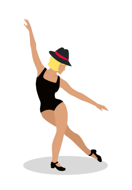 ilustrações de stock, clip art, desenhos animados e ícones de jazz dancer tap dance, jitterbug, swing, lindy hop - jazz dance
