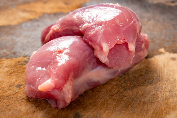 istock two pieces raw pork on chop board 1143879968