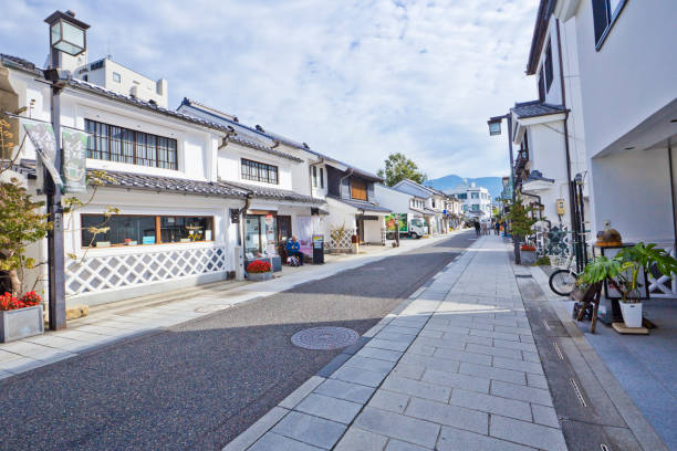 casco antiguo de la ciudad de matsumoto - prefectura de nagano fotografías e imágenes de stock