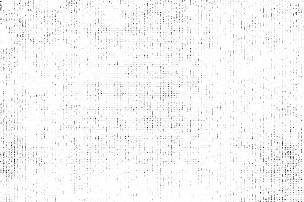 istock Texture of black lines, scratches, dots on white background. 1143889341