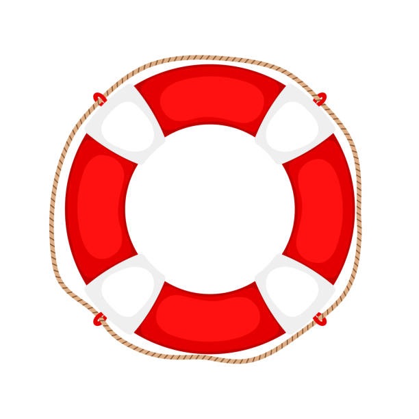 lifebuoy на белом - ring buoy stock illustrations