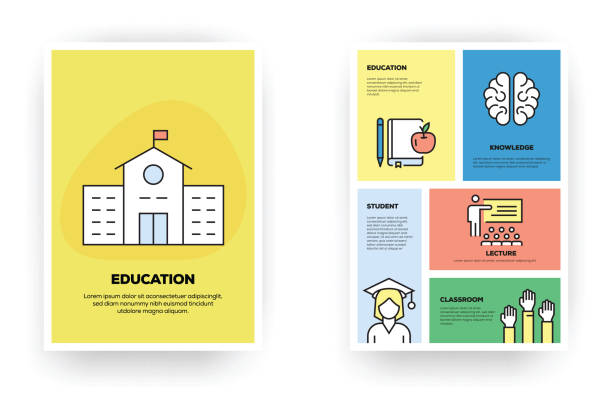 bildung bezogene infografik - physics classroom teaching professor stock-grafiken, -clipart, -cartoons und -symbole