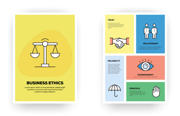 Business Ethics Infographic Business Ethics Infographic code of ethics stock illustrations